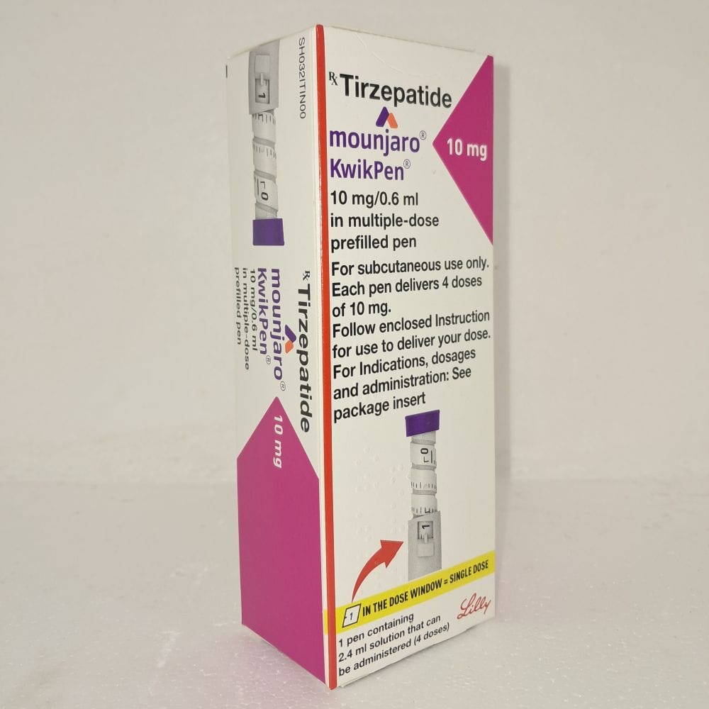 Mounjaro KwikPen 10mg (Tirzepatide Injection)
Dual-action treatment for Type 2 Diabetes – precise, once-weekly control.